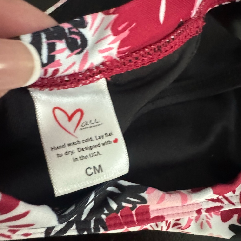 Floral Kids Top - Red and Black - Picture 3 of 3